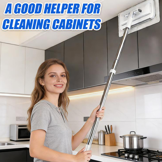 🧹 Kézmentes, lapos felmosó univerzális kendőbilinccsel | 360°-ban forgó fej, teleszkópos rozsdamentes acél nyél – bármilyen mikroszálas kendővel használható – érintés nélkül ✨