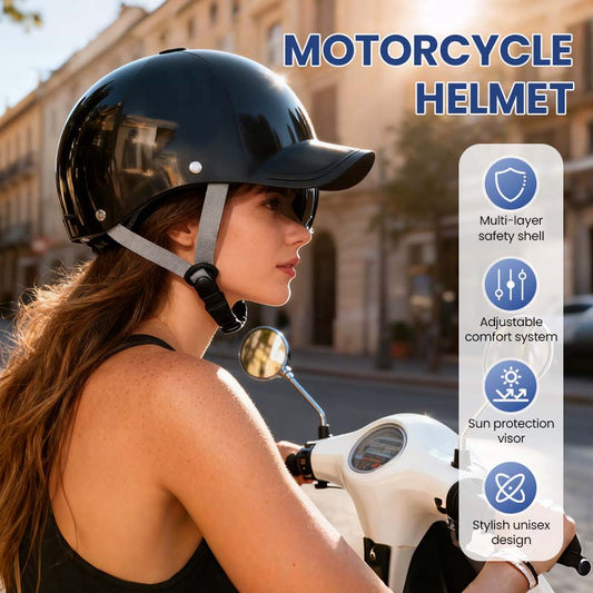 Unisex Baseball Cap Style Motorcycle Helmet