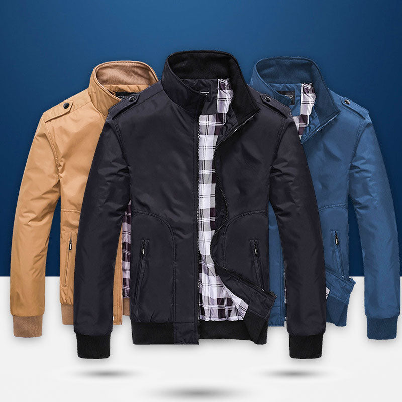 🧥 💼 Elegante Windjacke für Herren – Lässiger Business-Style mit Stehkragen & mehreren Taschen   🌿
