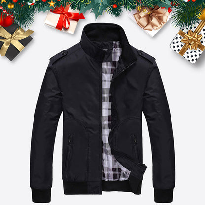 🧥 💼 Elegante Windjacke für Herren – Lässiger Business-Style mit Stehkragen & mehreren Taschen   🌿