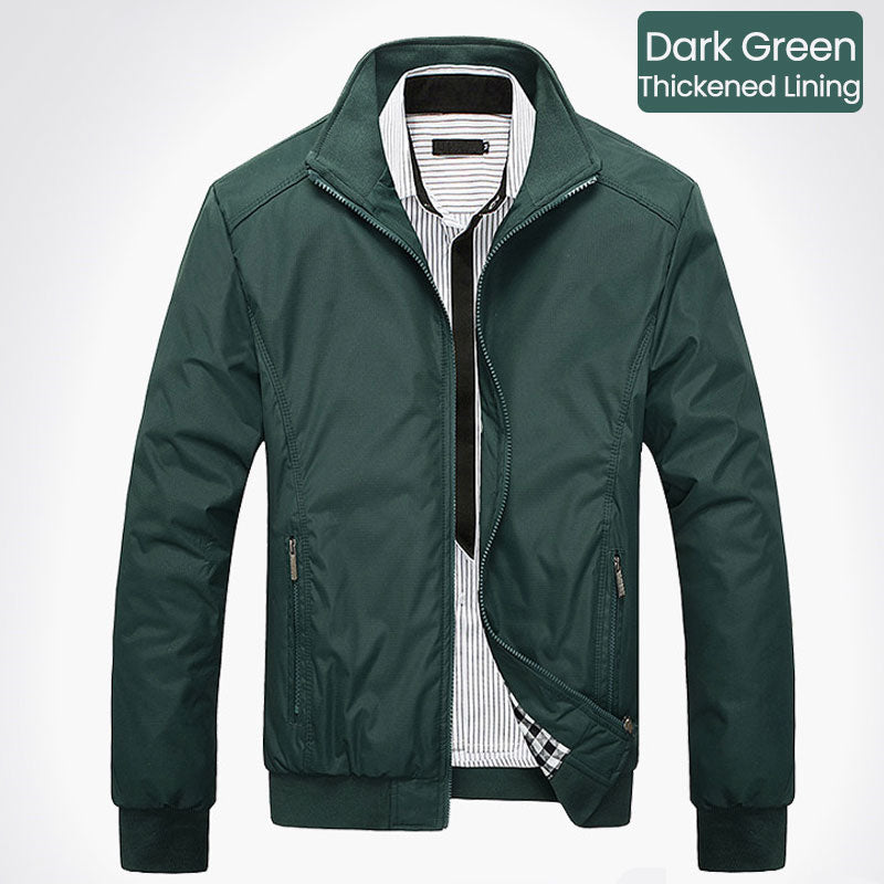 🧥 💼 Elegante Windjacke für Herren – Lässiger Business-Style mit Stehkragen & mehreren Taschen   🌿
