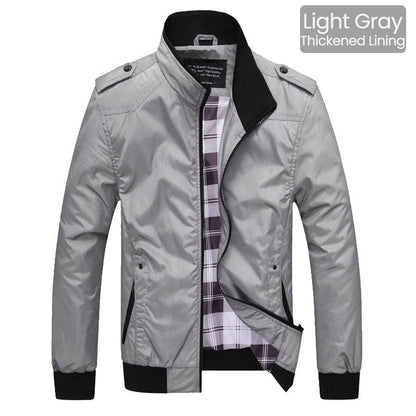 🧥 💼 Elegante Windjacke für Herren – Lässiger Business-Style mit Stehkragen & mehreren Taschen   🌿