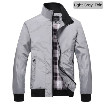 🧥 💼 Elegante Windjacke für Herren – Lässiger Business-Style mit Stehkragen & mehreren Taschen   🌿