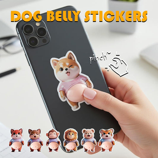 🐾 3D стикер с животно – мек силиконов стикер с изпъкналост, дизайн с сладко коте/шиба | Самозалепващ се за телефон, лаптоп и бележник – кавай играчка за облекчаване на стреса ✨