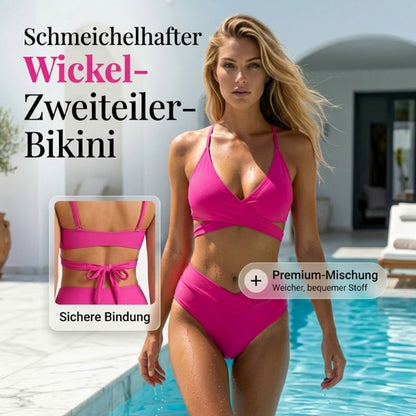 👙 Дамски комплект бикини – двучастен, със секси шнуровка | Горнище с връзки на врата, завързващо се отстрани – наложен платеж 💪