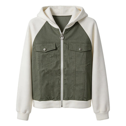 ⭐🧥Beliebt | Schmeichelnde Passform, vielseitig für jeden Tag – Damen Denim Patchwork Jacke