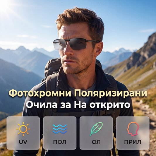 Фотохромни поляризирани слънчеви очила за открито