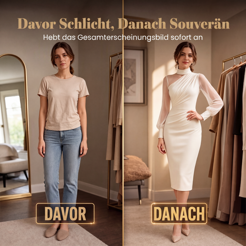 👗Transparente Mesh-Ärmel, markantes Design – Damen Bodycon-Midikleid mit Stehkragen ✨