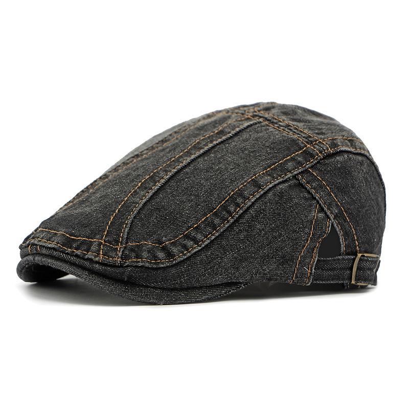 🧢 Unisex & mehrere Farben, Denim-Newsboy-Cap – Lässig & einfach zu kombinieren ✨