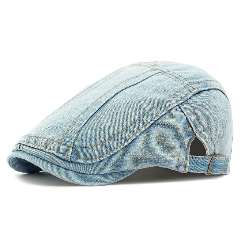 🧢 Unisex & mehrere Farben, Denim-Newsboy-Cap – Lässig & einfach zu kombinieren ✨
