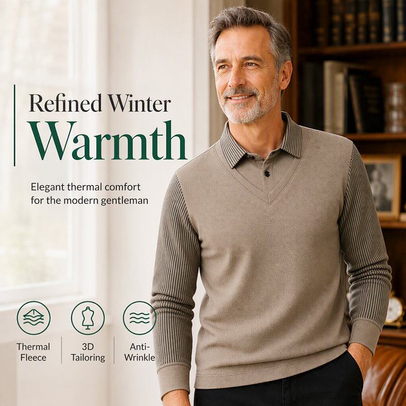🔥👕Bestseller | Hochdichtes Fleece, wärmespeichernd – Herren Thermo-Oberteil mit Fleece-Futter