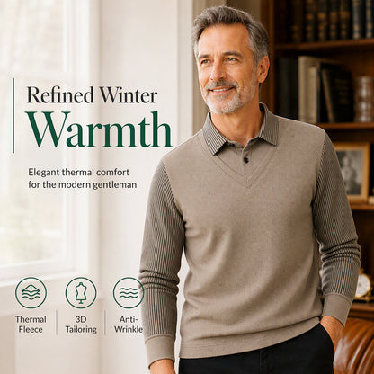 🔥👕Bestseller | Hochdichtes Fleece, wärmespeichernd – Herren Thermo-Oberteil mit Fleece-Futter
