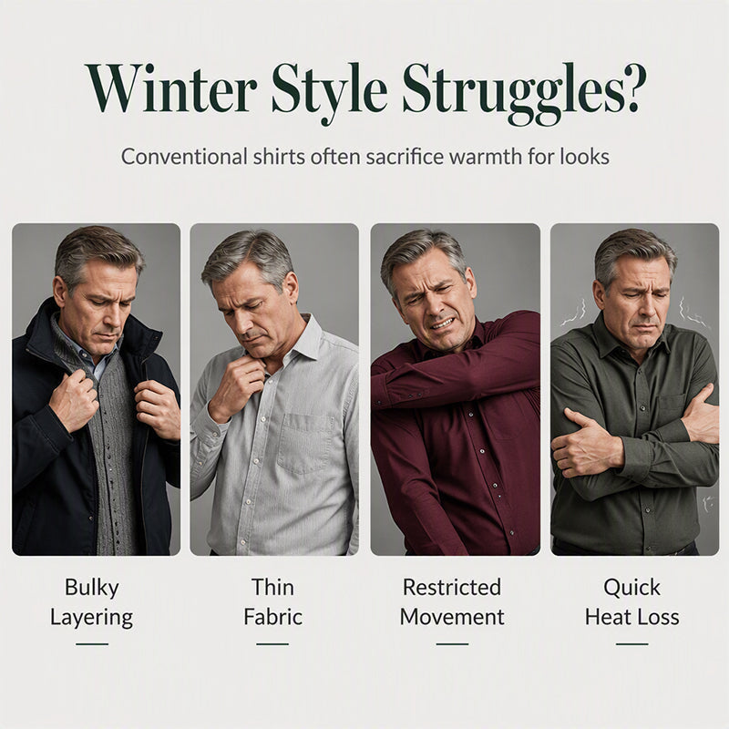 🔥👕Bestseller | Hochdichtes Fleece, wärmespeichernd – Herren Thermo-Oberteil mit Fleece-Futter