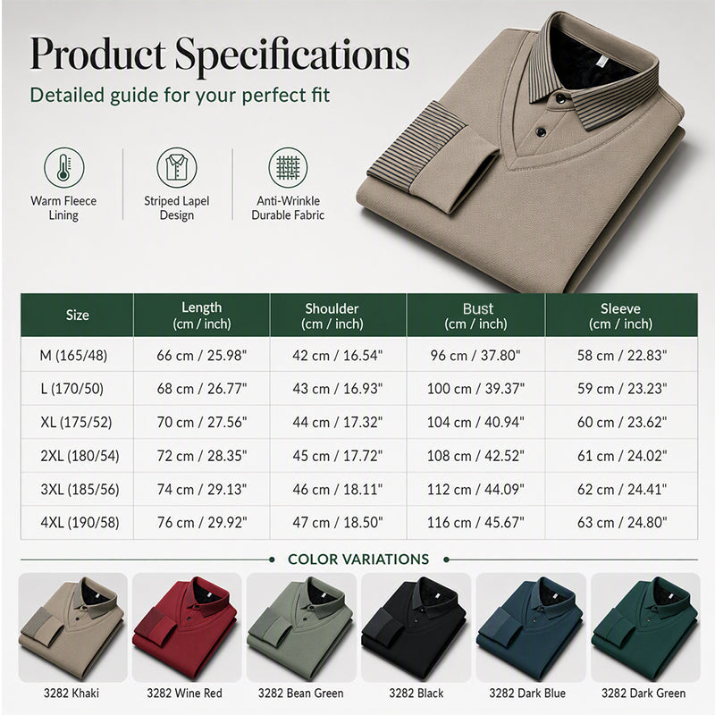 🔥👕Bestseller | Hochdichtes Fleece, wärmespeichernd – Herren Thermo-Oberteil mit Fleece-Futter