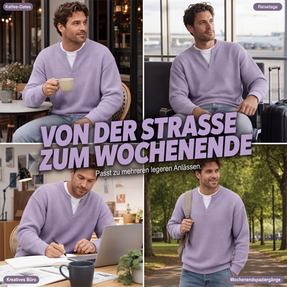🥳💞 Über 48.000 Stück verkauft!👉👕 Bestseller-Aktion: Herren-Waffelstrickpullover mit Henley-Ausschnitt – Strukturierte Oberfläche, weicher Komfort & vielseitiger Alltagsstil 👕