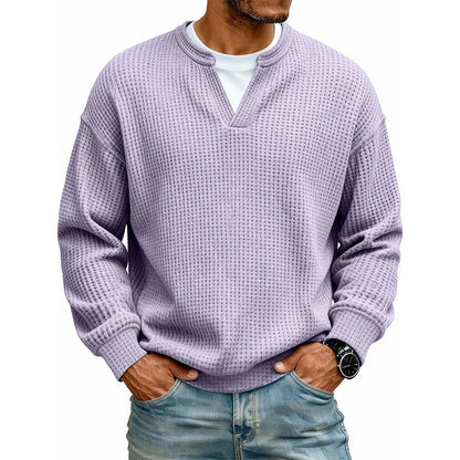 🥳💞 Über 48.000 Stück verkauft!👉👕 Bestseller-Aktion: Herren-Waffelstrickpullover mit Henley-Ausschnitt – Strukturierte Oberfläche, weicher Komfort & vielseitiger Alltagsstil 👕