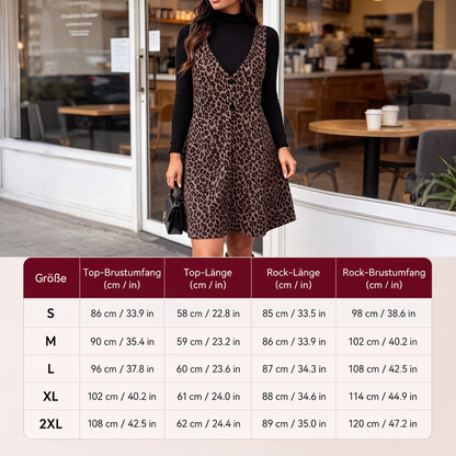 🎉Geschichtetes Design, schmeichelnd – Leoparden-Set für Damen ✨
