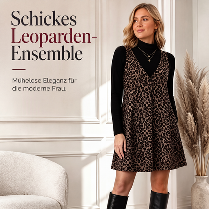 🎉Geschichtetes Design, schmeichelnd – Leoparden-Set für Damen ✨