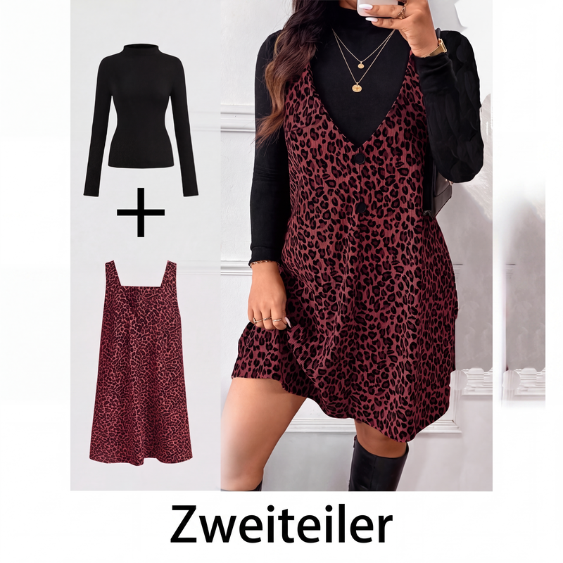 🎉Geschichtetes Design, schmeichelnd – Leoparden-Set für Damen ✨