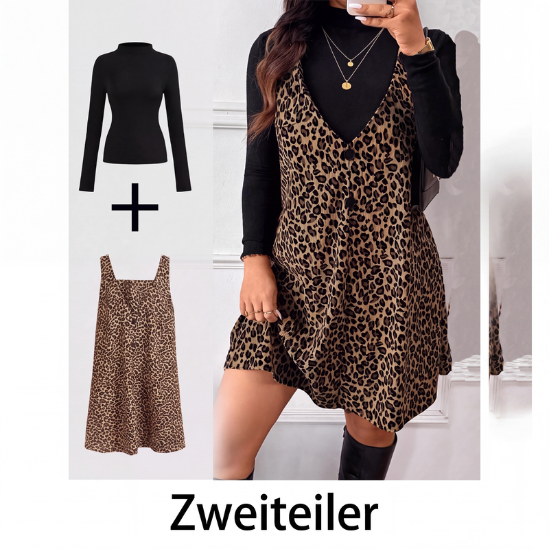 🎉Geschichtetes Design, schmeichelnd – Leoparden-Set für Damen ✨