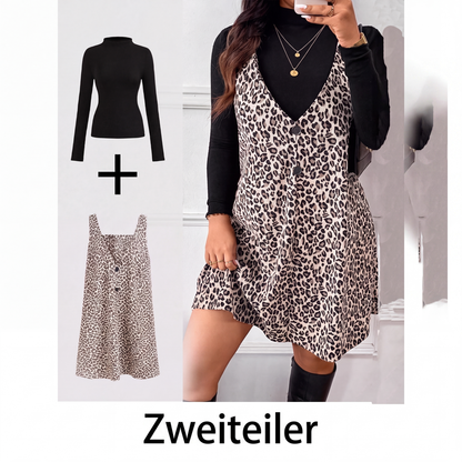 🎉Geschichtetes Design, schmeichelnd – Leoparden-Set für Damen ✨