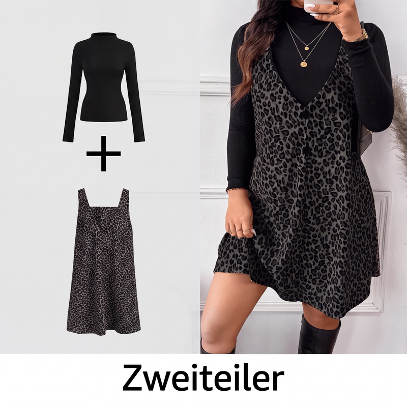🎉Geschichtetes Design, schmeichelnd – Leoparden-Set für Damen ✨