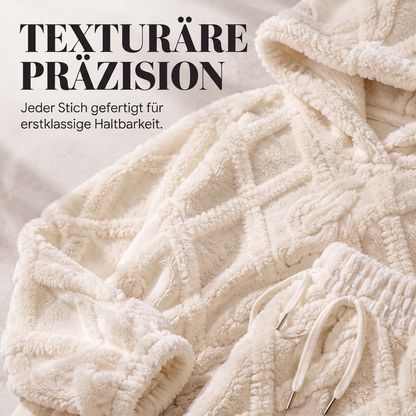 🍂Neu für Herbst & Winter – 50% Rabatt für kurze Zeit!🎁Thermo-Fleece-Pyjama-Set, warme Hauskleidung, 2-teilig, auch draußen tragbar