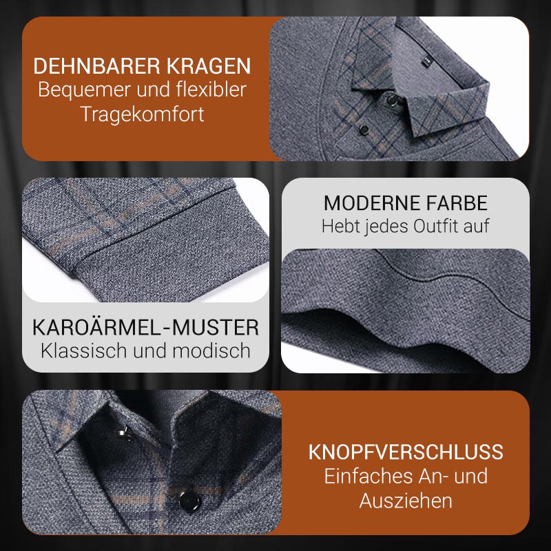 🔥👕Bestseller | Layering-Optik, mühelose Tiefe – Langarm-Oberteil in Layering-Optik für Herren