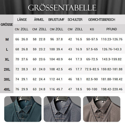 🔥👕Bestseller | Layering-Optik, mühelose Tiefe – Langarm-Oberteil in Layering-Optik für Herren