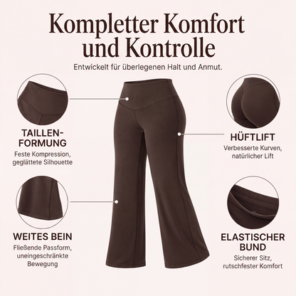 🧘Hohe Taille ohne Einschneiden, weites Bein – Damen Yogahose ✨