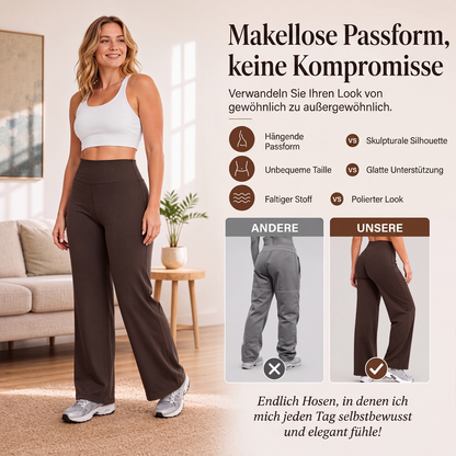 🧘Hohe Taille ohne Einschneiden, weites Bein – Damen Yogahose ✨