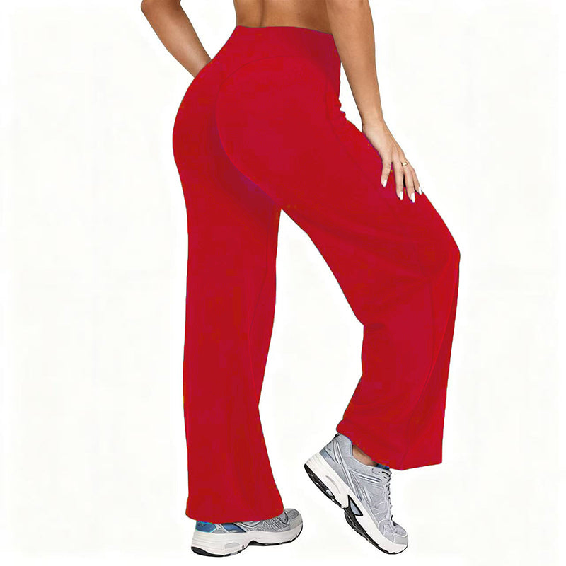 🧘Hohe Taille ohne Einschneiden, weites Bein – Damen Yogahose ✨