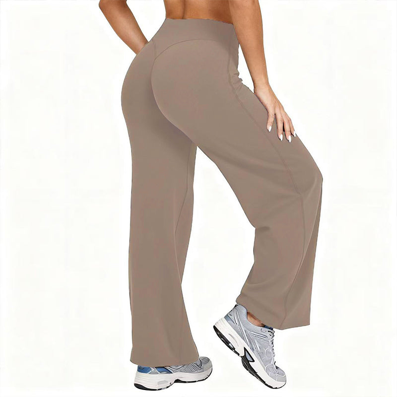 🧘Hohe Taille ohne Einschneiden, weites Bein – Damen Yogahose ✨