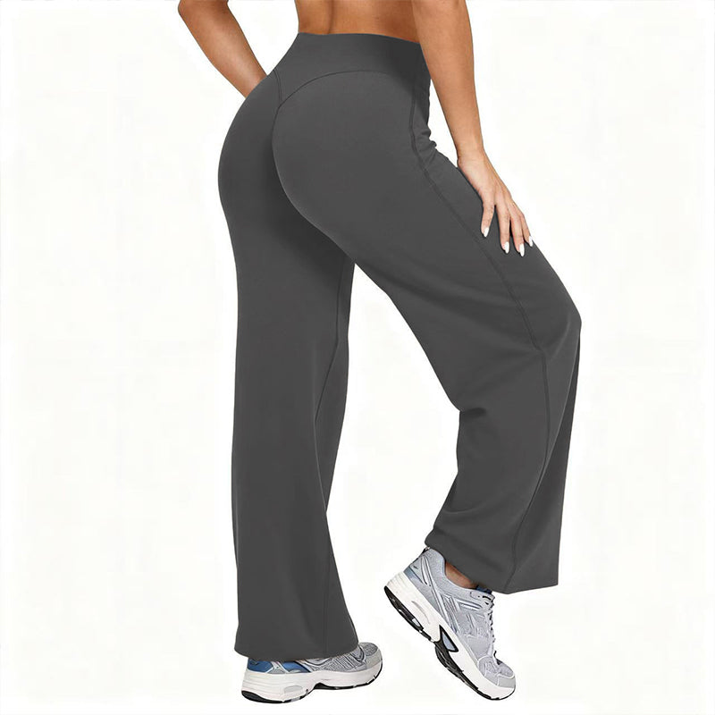 🧘Hohe Taille ohne Einschneiden, weites Bein – Damen Yogahose ✨