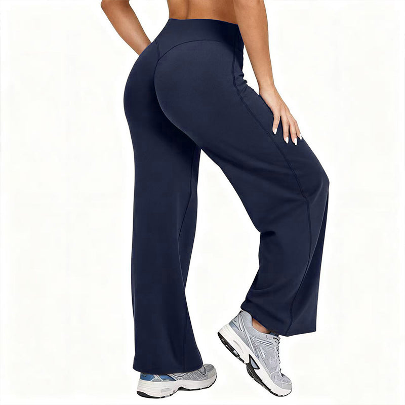 🧘Hohe Taille ohne Einschneiden, weites Bein – Damen Yogahose ✨