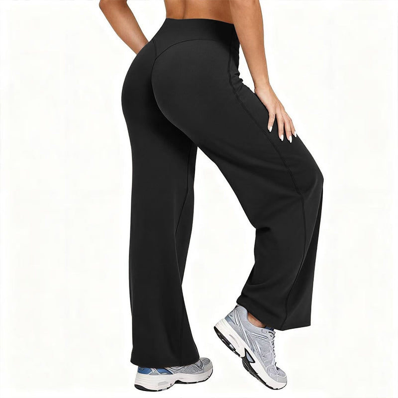 🧘Hohe Taille ohne Einschneiden, weites Bein – Damen Yogahose ✨