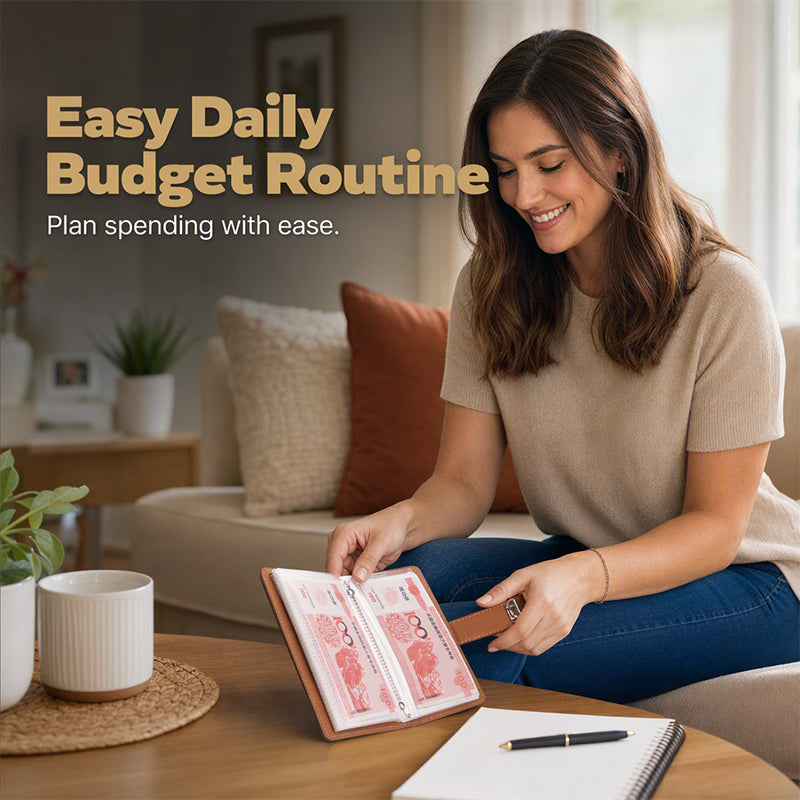 📊Sortierte Aufbewahrung, Budgetplanung – Kombinationsschloss Bar-Budget-Binder ✨