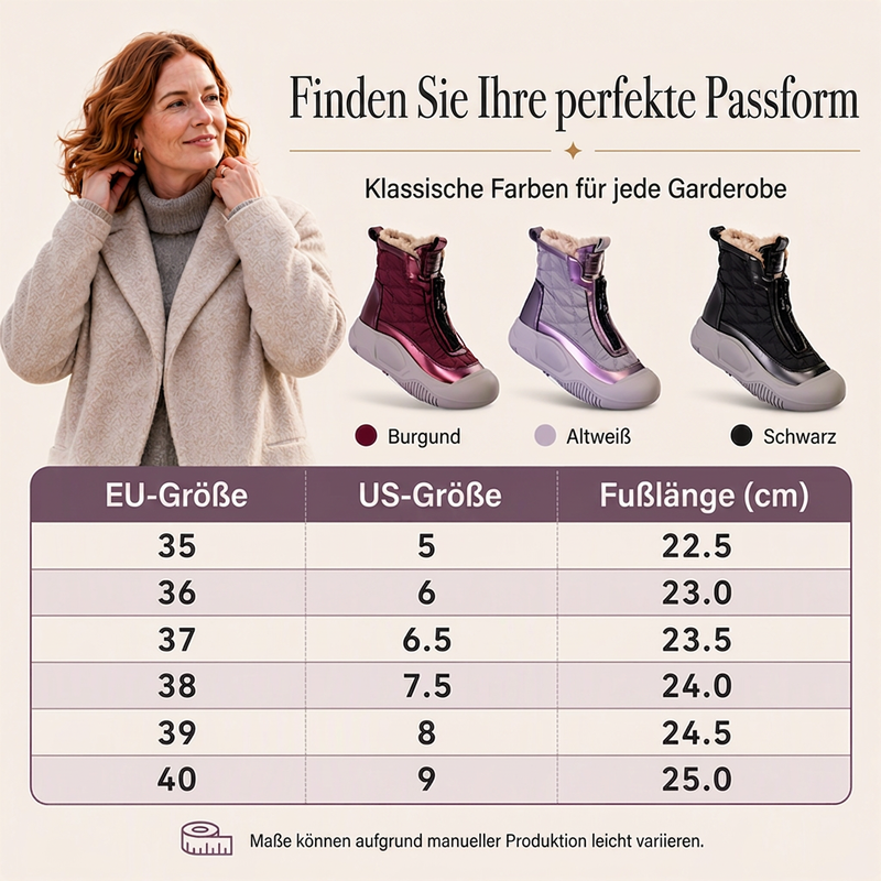 🔥🥾Bestseller | Wasserdicht & warm, Winter draußen – Wasserdichte, warme Damen-Retro-Schneestiefel