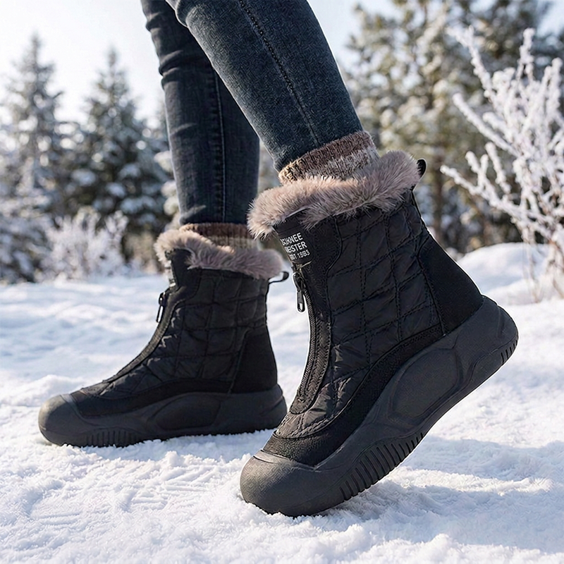 🔥🥾Bestseller | Wasserdicht & warm, Winter draußen – Wasserdichte, warme Damen-Retro-Schneestiefel
