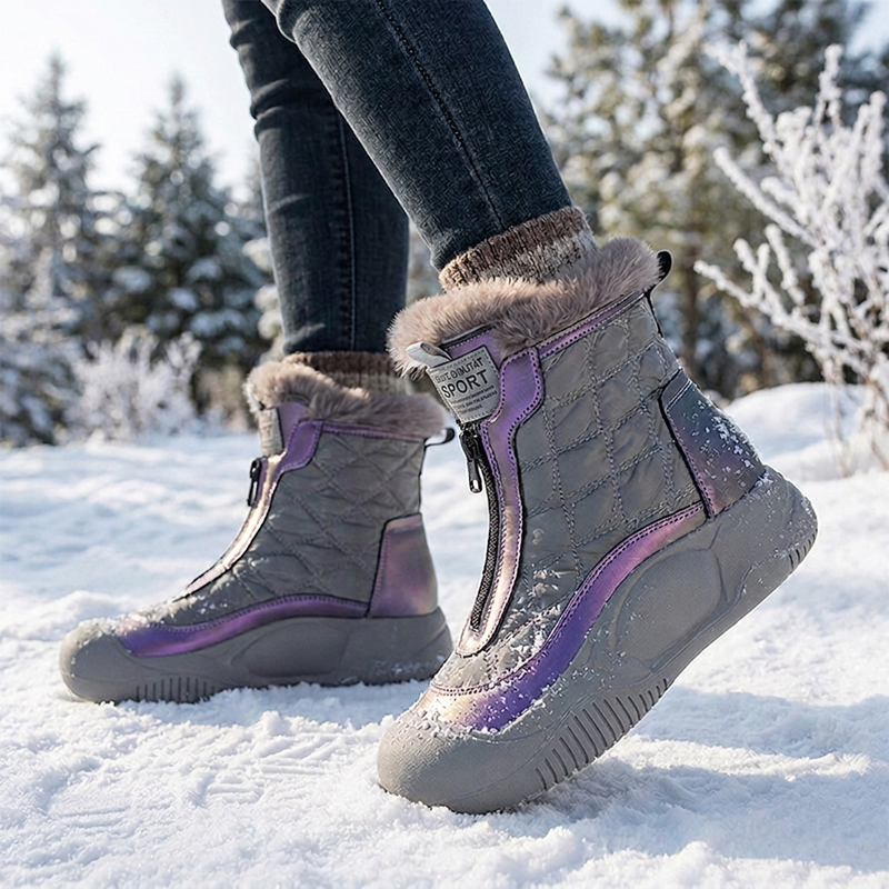 🔥🥾Bestseller | Wasserdicht & warm, Winter draußen – Wasserdichte, warme Damen-Retro-Schneestiefel