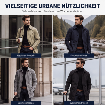 🍂Herbstneuheit🎉🔥Über 30.000 Mal verkauft!🧥Wasserdichter mittellanger Trenchcoat für Herren