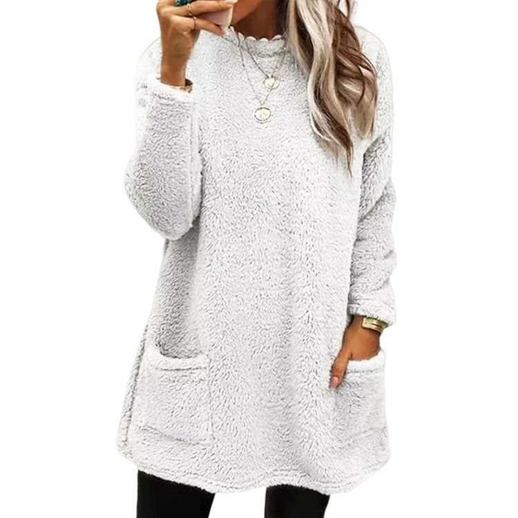 🔥Gebürstetes Futter, Wärme für Herbst & Winter – Warmes Damen-Langarmshirt mit Rundhalsausschnitt ✨