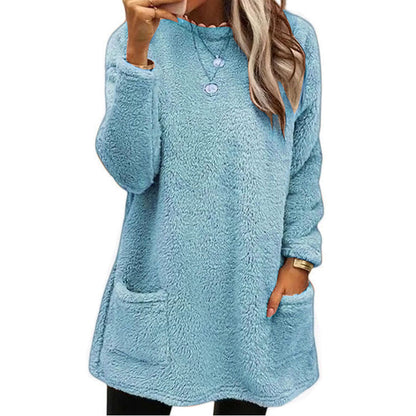 🔥Gebürstetes Futter, Wärme für Herbst & Winter – Warmes Damen-Langarmshirt mit Rundhalsausschnitt ✨