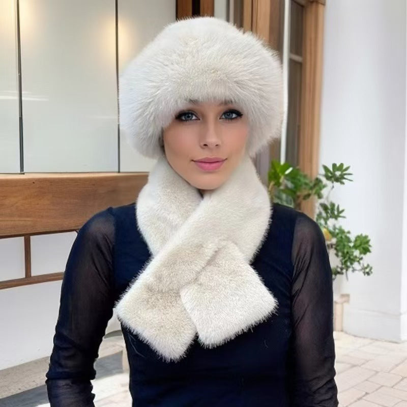 ❄️💕 Damen-Winterset aus Plüsch mit Mütze und Schal – Kuschelig warm & stilvoll durch die kalte Jahreszeit 🧣