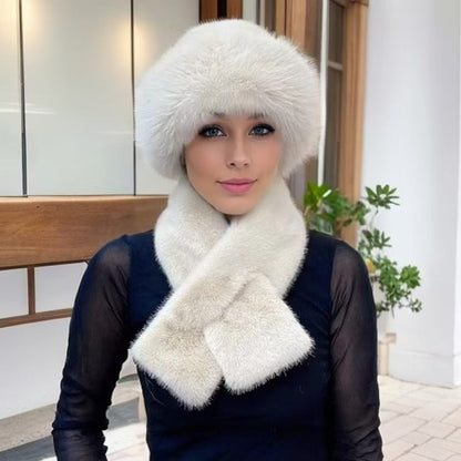 ❄️💕 Damen-Winterset aus Plüsch mit Mütze und Schal – Kuschelig warm & stilvoll durch die kalte Jahreszeit 🧣