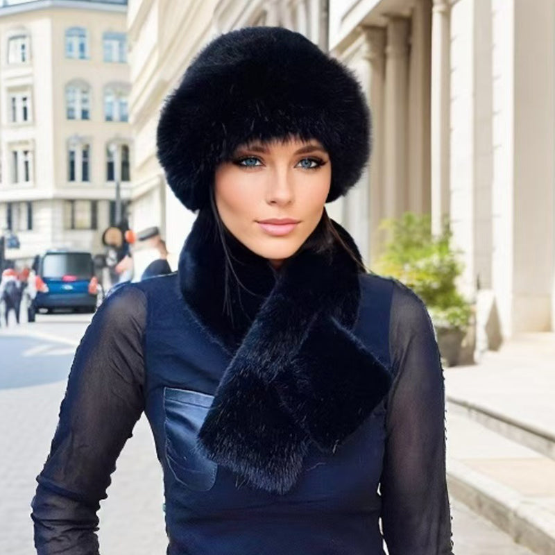 ❄️💕 Damen-Winterset aus Plüsch mit Mütze und Schal – Kuschelig warm & stilvoll durch die kalte Jahreszeit 🧣