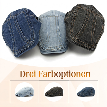 🧢 Unisex & mehrere Farben, Denim-Newsboy-Cap – Lässig & einfach zu kombinieren ✨