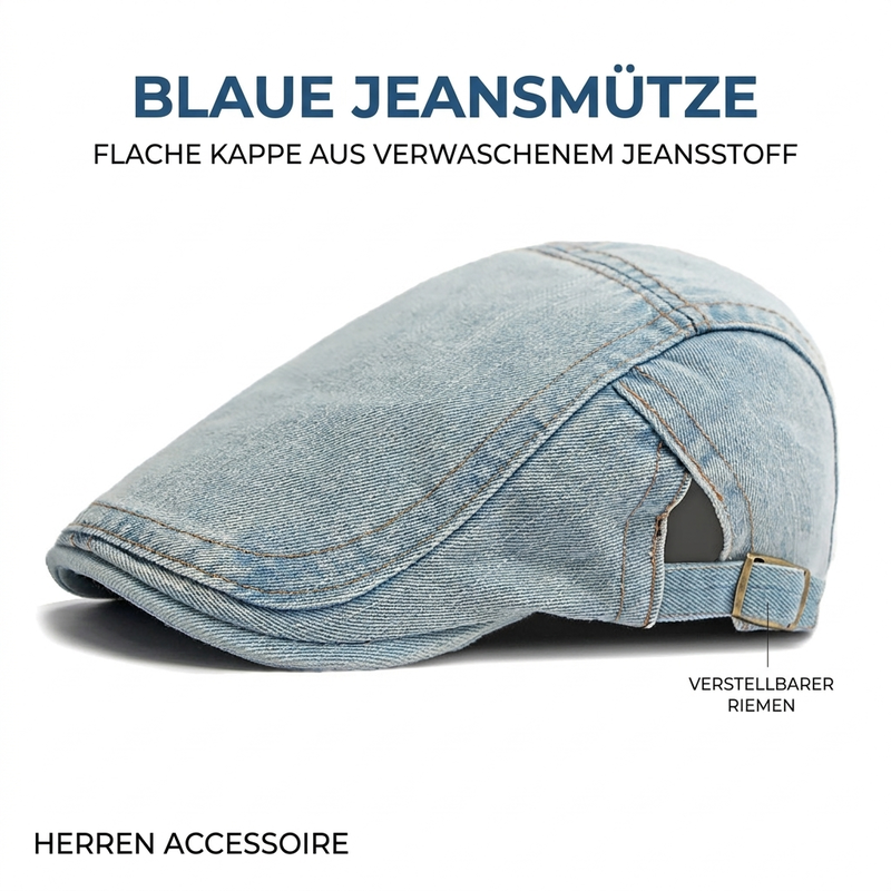 🧢 Unisex & mehrere Farben, Denim-Newsboy-Cap – Lässig & einfach zu kombinieren ✨
