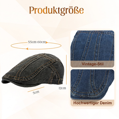 🧢 Unisex & mehrere Farben, Denim-Newsboy-Cap – Lässig & einfach zu kombinieren ✨
