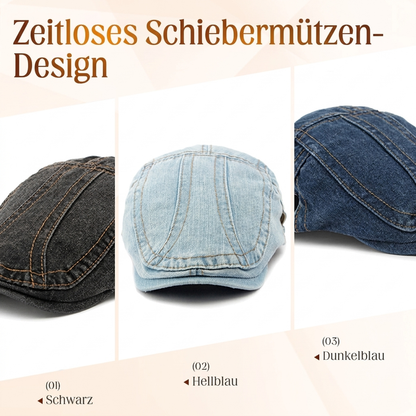 🧢 Unisex & mehrere Farben, Denim-Newsboy-Cap – Lässig & einfach zu kombinieren ✨